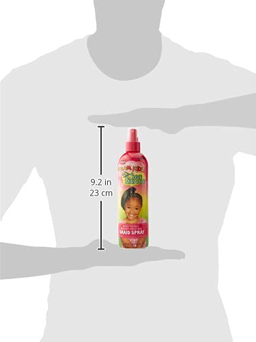 African Pride Dream Kids Olive Miracle Moisturizing Braid Spray - Helps Strengthen & Protect Hair, Excellent for Braids, Twists, Locks & Natural Styles, 12 Oz