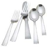 Reed & Barton Silver Echo 5Pc Flatware Place Setting, 5 Piece | silver, dishwasher safe | includes knives, forks, and spoons | heavy duty, cutlery set for kitchen and dining, utensil set