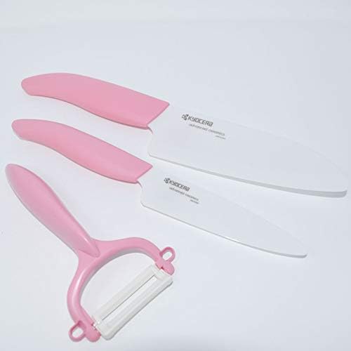 Kyocera Advanced Ceramic Horizontal Y Peeler, Pink | KYOCERA Ceramic Y-Peeler: Ultra-Sharp, Non-Corrosive Blade for Effortless Peeling – Ergonomic & Dishwasher Safe