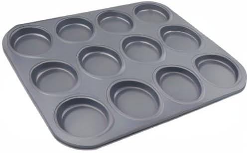 Fox Run Non-Stick Baking Pan, Whoopie Pie Pan, 12 Cup Muffin Top Pan | Nonstick For Easy Baking, Relase & Cleaning | Bake Whoopie Pies, Muffin Tops & Burger Buns | Whoopie Pie Baking Essential