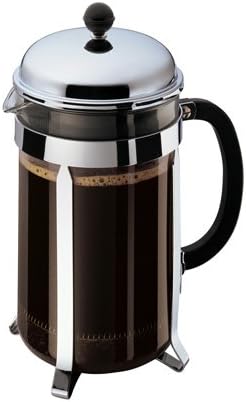 Bodum 51oz Chambord French Press Coffee Maker, High-Heat Borosilicate Glass, Polished Stainless Steel – Made in Portugal | Made in Portugal
