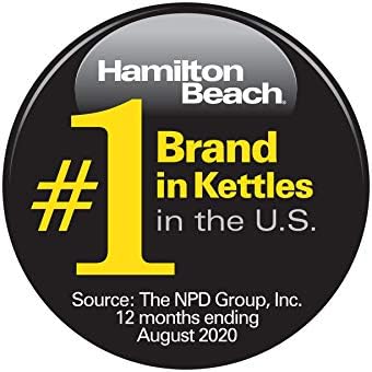 Hamilton Beach 1.7 Liter Electric Tea Kettle, Water Boiler & Heater | Fast Boiling 1500 Watts | Variable Temp | Cordless Serving | Auto-Shutoff & Boil-Dry Protection | LED Indicator | Glass