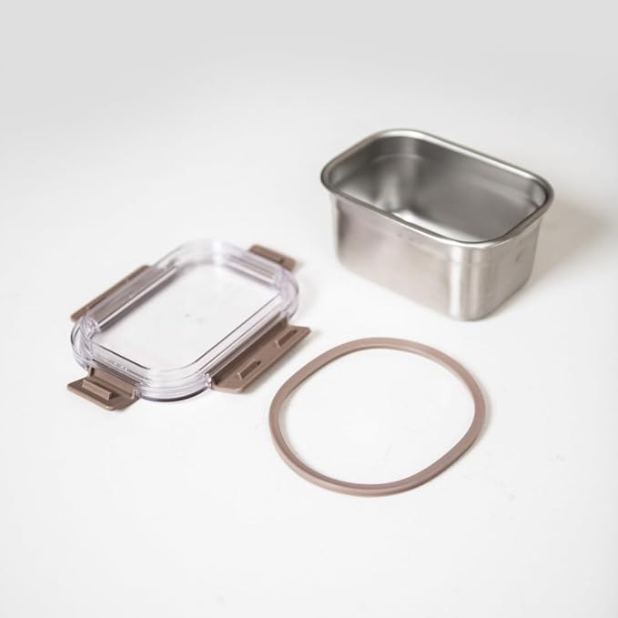 LocknLock Stainless Steel Food Storage Containers with Lids, Metal Lunch Boxes, Leak-Proof, Microwave, Freezer and Dishwasher Safe, 3-Piece Set, 2 x 520ml and 1 x 2800ml