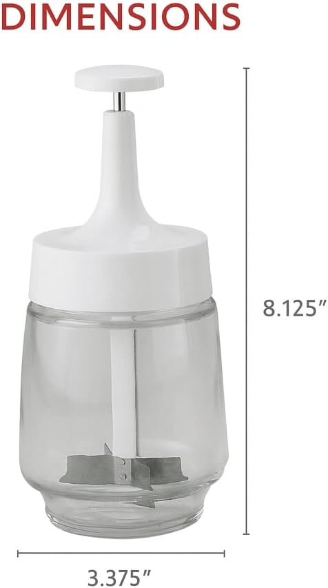 HIC Kitchen Old Fashioned Onion Chopper, Glass, 18/8 Stainless Steel Plane-Edge Blades For Onions, Eggs, Product, Nuts
