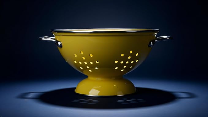 Calypso Basics by Reston Lloyd Powder Coated Enameled Colander, 1 Quart, Lemon