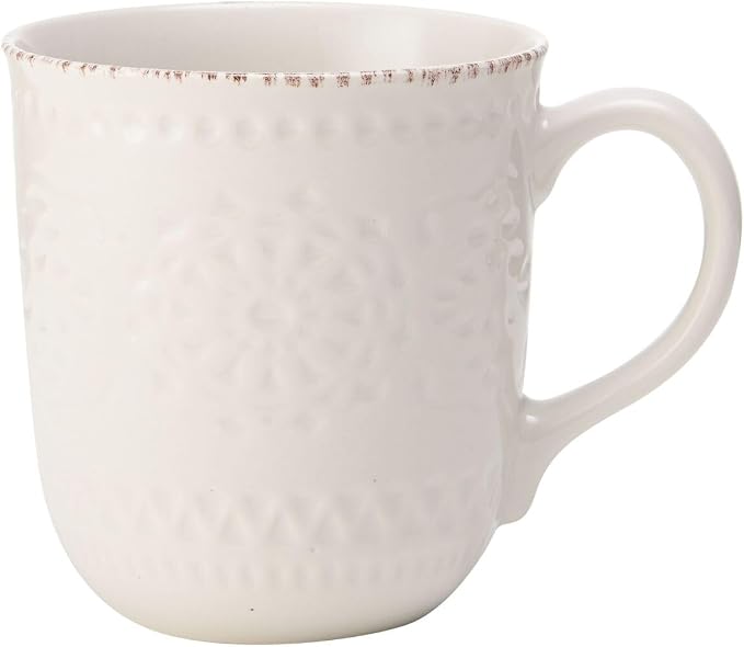 Pfaltzgraff Chateau Cream 16-Piece Stoneware Dinnerware Set, Service for 4, Off White