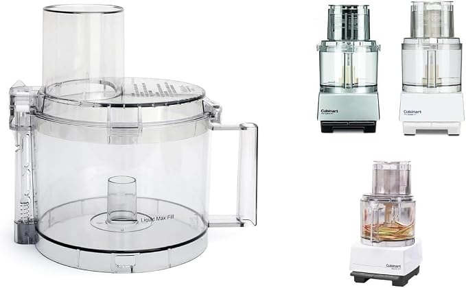 Cuisinart Replacement Tritan Work Bowl & Cover (DLC-865AGTXT1 & DLC-877BGTXT1) – Fits Models DFP-11, DLC-8S, DLC-8SBCYP1, DLC-8SY Only (Fits Pictured Models Only, OEM Part