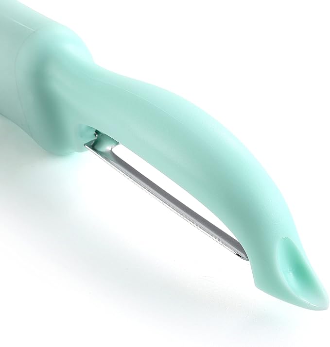 Spring Chef Swivel Vegetable Peeler for Kitchen w/Soft Grip Handle, Mint | Premium Potato Peeler w/ Ultra Sharp Stainless Steel Blades, Multifunctional Veggie Peeler for Apple, Carrot, Cucumber, Fruit