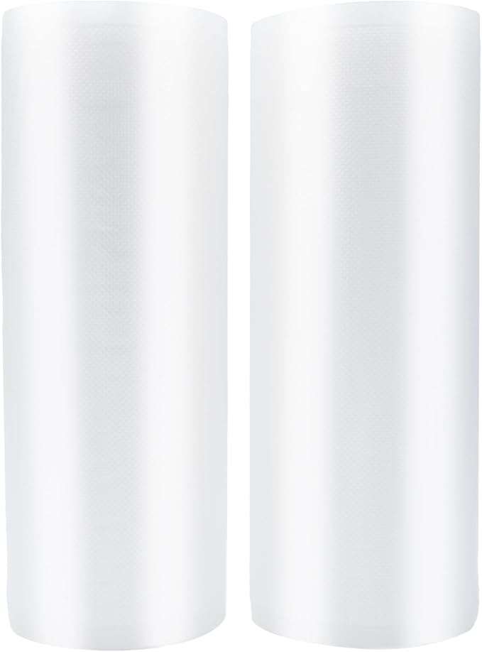 Vacuum Seal Rolls 11" x 50' 2 Pack (100 Feet Total) (Clear and Clear) 5.5 Mil - BPA Free Commerical Grade Food Saver for Storage, Sous Vide, and Meal Prep Sealer Bag