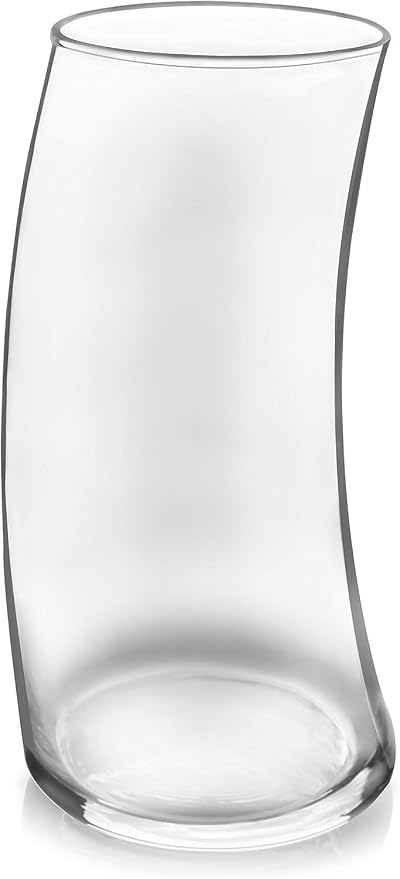 Libbey Swerve Drinking Glasses Set of 16, Chip-Resistant Tumbler and Rocks Glass Cups Set, Fun, Edgy Everyday Drinking Glasses for Special Events