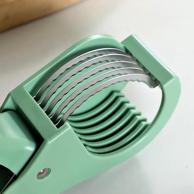Herb Scissors, 5 Stainless Steel Blades Kitchen Salad Chopper, Dishwasher Safe Multi Veggie Fruit Cutter for Basil Chives