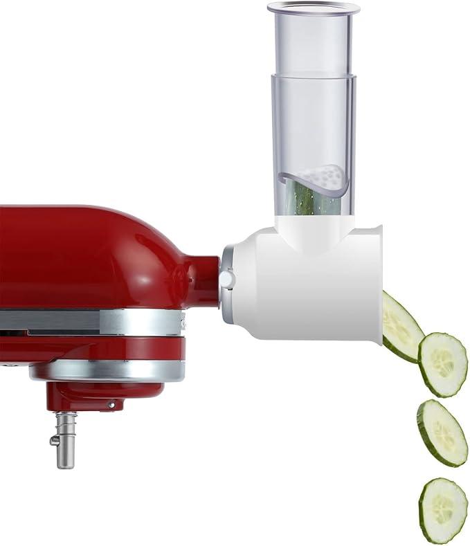 GVODE Slicer Shredder Attachment for KitchenAid Stand Mixers,Food Processor | Cheese Shredder with 3 Stainless Steel Blades, Cheese Grater Attachment for KitchenAid Stand Mixer, Easy Clean