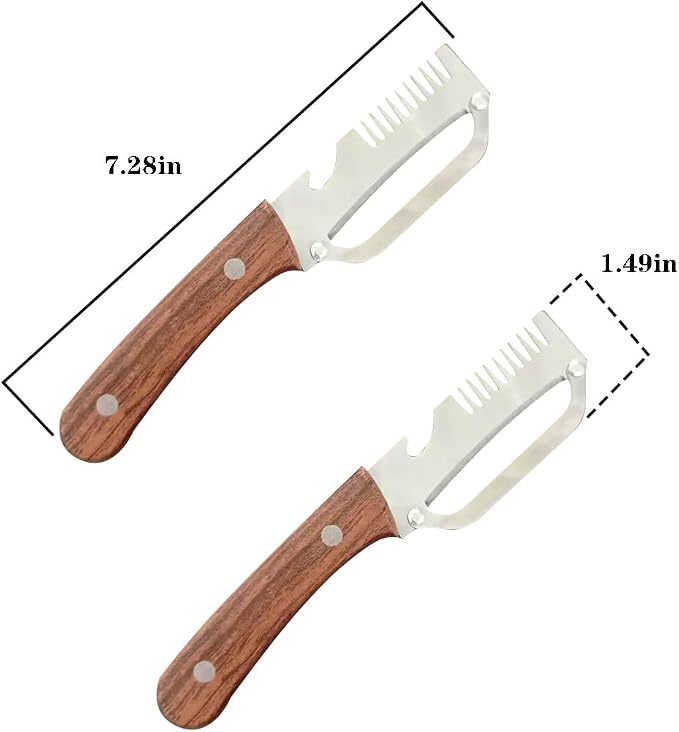 Multifunctional Vegetable Peelers for Kitchen, Stainless Steel Peeler with Wooden Handle & Bottle Opener, Kitchen Tool for Fruit Potato Apple Pumpkin