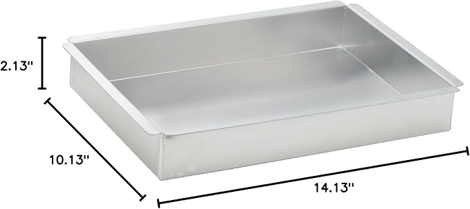 Winco 2-Inch Deep Aluminum Rectangular Cake Pan, 9-Inch by 13-Inch | 2" sides prevent overflow, Promotes even baking, Great for Cooking, Food Preparation and Restaurant Kitchens