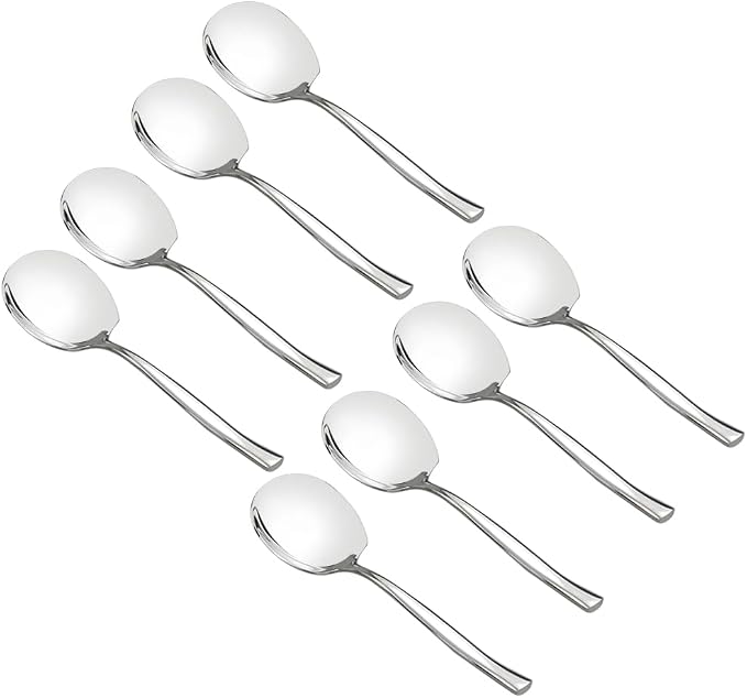 Idomy 8-Piece Stainless Steel Buffet Serving Spoon, Large Serving Spoon