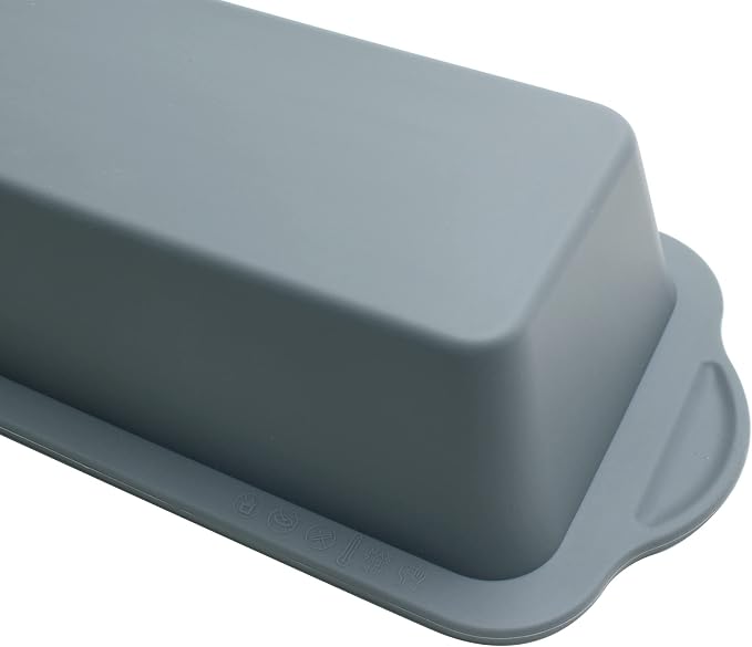 9 Inch Silicone Bread and Loaf Pan, 2 Pack Food Grade Nonstick Silicone Molds for Baking Banana Bread, Meat Loaf, Pound Cake, with Metal Reinforced Frame More Strength