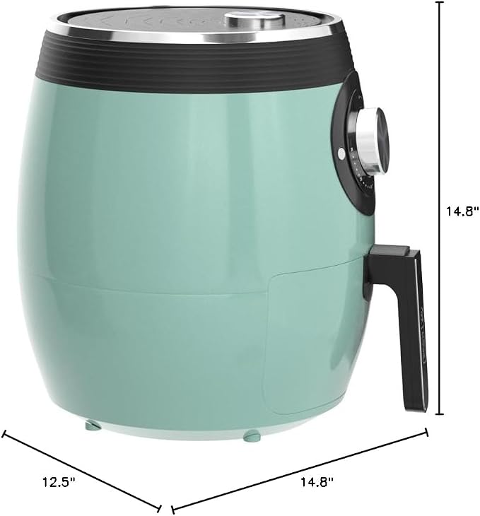 Dash Deluxe Air Fryer - Adjustable Temperature Control & Auto Shut-Off Feature - AirCrisp® Technology - Spacious Nonstick Basket - 1700 Watt - 6 Quarts - Aqua