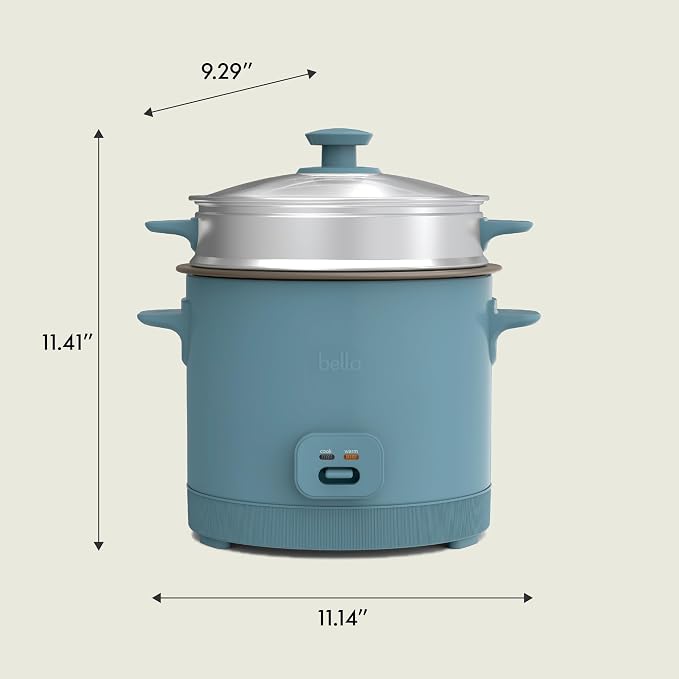 Bella 16 cup rice cooker with Steamer, Surf