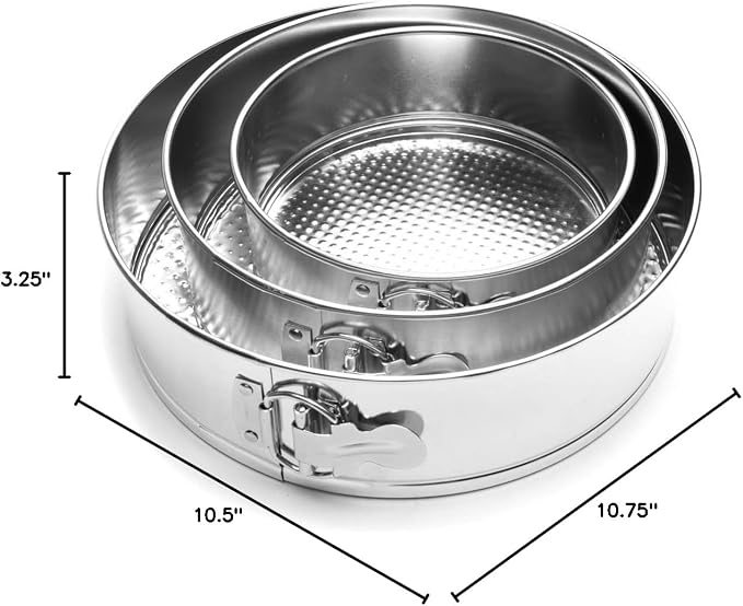 Fox Run Springform Pan Set, Tin-Plated Steel, 3-Piece