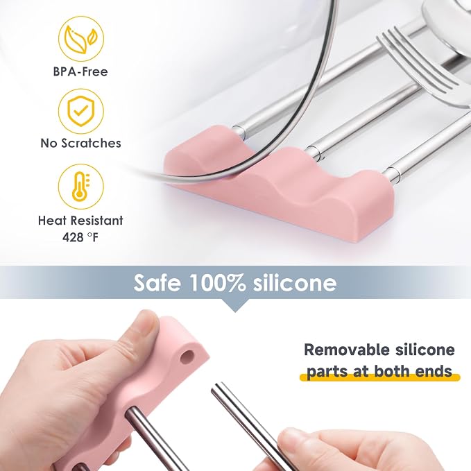 Tomorotec Adjustable Over-The-Sink Kitchen Rack, BPA-Free, Pink | Holds 16.5 Lbs; For Dishcloths, Sponges, and Brushes - Heat-Resistant Stainless Steel with Slim, Expandable Design