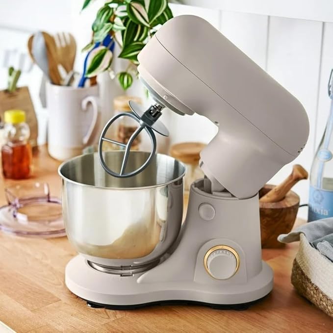 Wonderful Kitchen Stand Mixer 3.5 Qt Bowl, 12 Speeds Tilt-Head, Dough Hook Flat Beater Whisk for Baking Tasks Metal Build for Baking (Porcini Taupe)