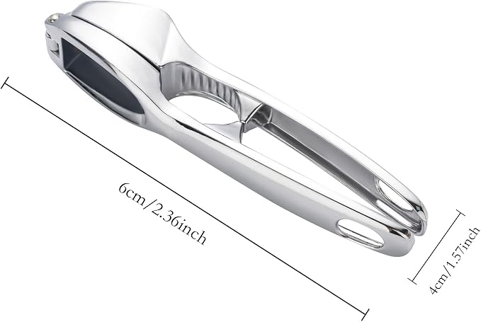 Kitchen Premium Garlic Press - Zinc Alloy | Crushes Garlic Cloves, Crushes Ginger Chunks, Crushes Nuts and Seeds, Comfortable to Use, Dishwasher Safe
