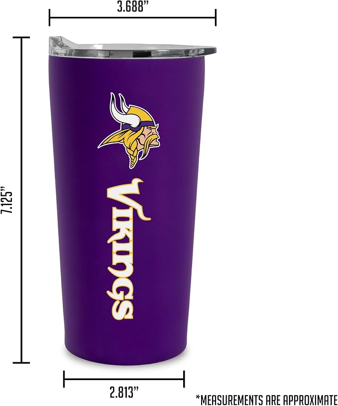 Rico Industries NFL Football Soft Touch, Easy Grip Tumbler