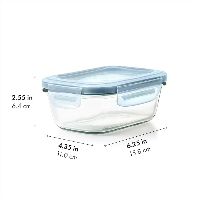 OXO Good Grips Smart Seal 1.6 -Cup Glass Food Storage Container - Arctic Blue