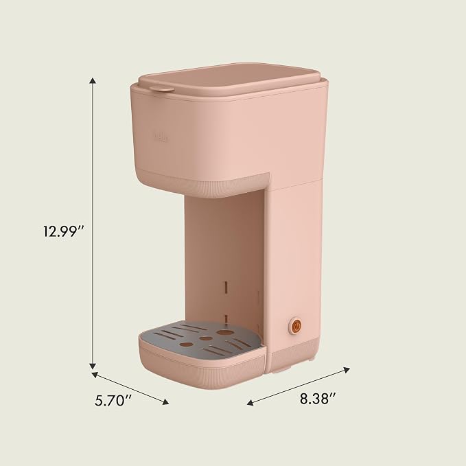 bella Single Serve Coffee Maker, K Cup & Coffee Ground Compatible, Blossom