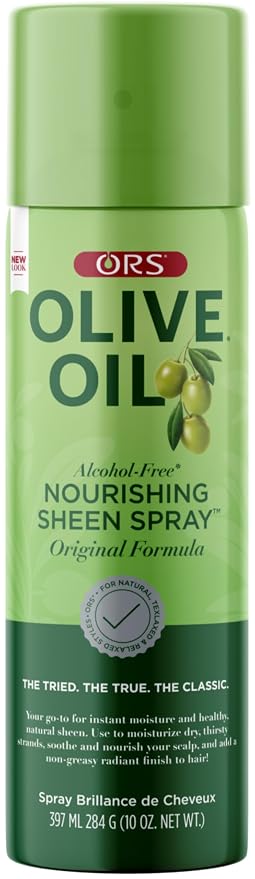 ORS Olive Oil Nourishing Sheen Spray Original Moisturizes Hair for Healthy Sheen 10 Ounce