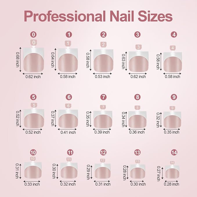 Misssix Press on Toenails Short, 150pcs French Tip Toe Nails Square | Soft Gel False Toe Nails, Acrylic Soak off Fake Toe Nails for Women Nail Art DIY 15 Sizes