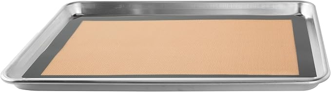 GRIDMANN Pro Silicone Baking Mat - Set of 2 Non-Stick Half Sheet (16-1/2" x 11-5/8") Food Safe Tray Pan Liners