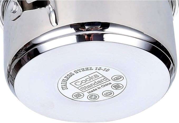 Cooks Standard Mega Stainless Steel Stock Pot - Large Cooking Pot | 24 Quart Stainless Steel Stock Pot with Lid, Jumbo Deep Cookware for Brewing, Massive Seafood Boils, and Large Banquet Events