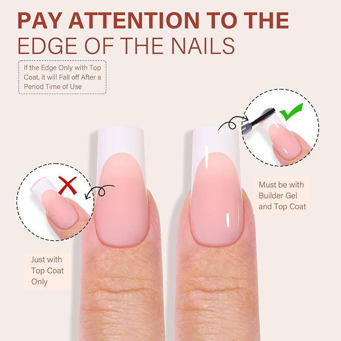 AILLSA French Tip Nails Press On Nails 5 Colors For Nail Art DIY Extension