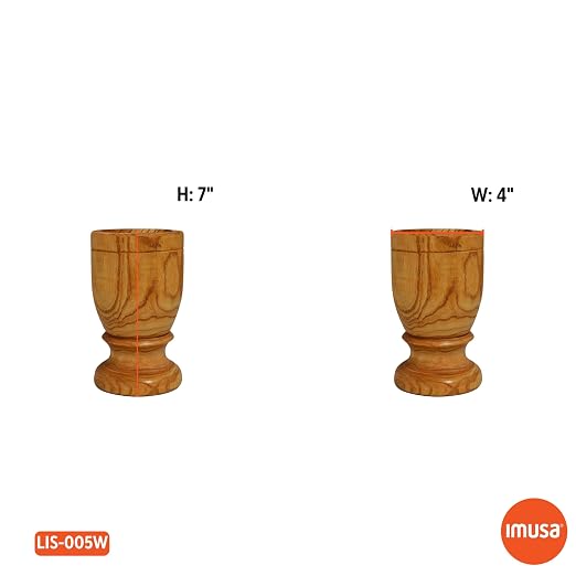 IMUSA USA LIS-005W Jumbo Mortar with Pestle, Wood | Versatile for Garlic and More