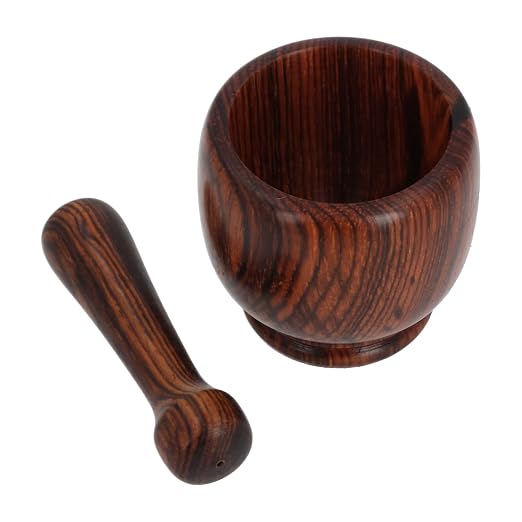 Handmade Mortar and Pestle Set Small - 2.75 Inch Granadillo Wood Pilon, Grinding Bowl - Arte Xico Handmade