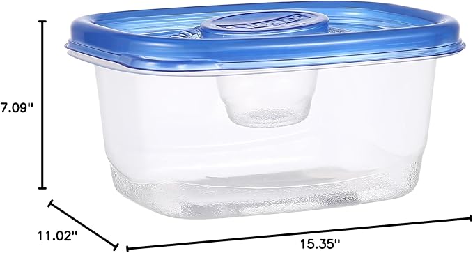 Glad GladWare To-Go Medium Rectangle Snack Containers, 24 Oz, 4 Count, 6-Pk | BPA-free plastic, tight seal, microwave and dishwasher safe, meal prep and lunches