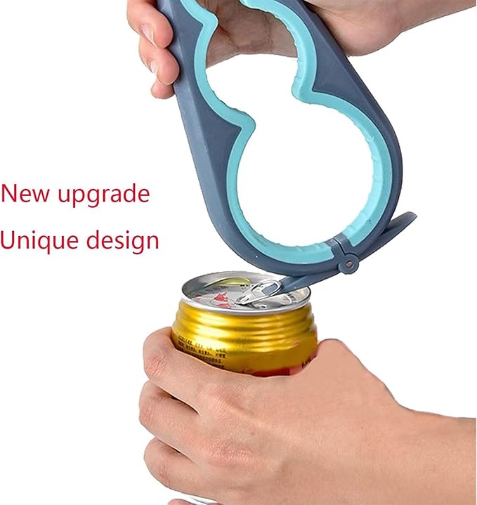 Bottle Opener for Arthritic Hand,Jar Opener for Old People, Children, Women, Those with Weak Hands,Multifunctional Kitchen Gadgets (04-Blue)