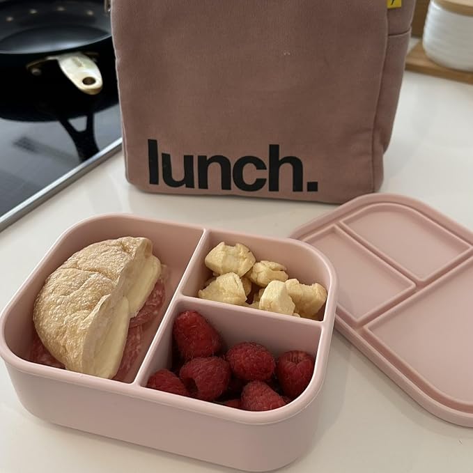 Ali+Oli Silicone Bento Box for Kids, Baby Lunch Box, BPA-Free, Spill-Proof | Daycare, Preschool, Food separation, Portion control, Snack storage, Travel-friendly, Easy cleaning, Toddlers