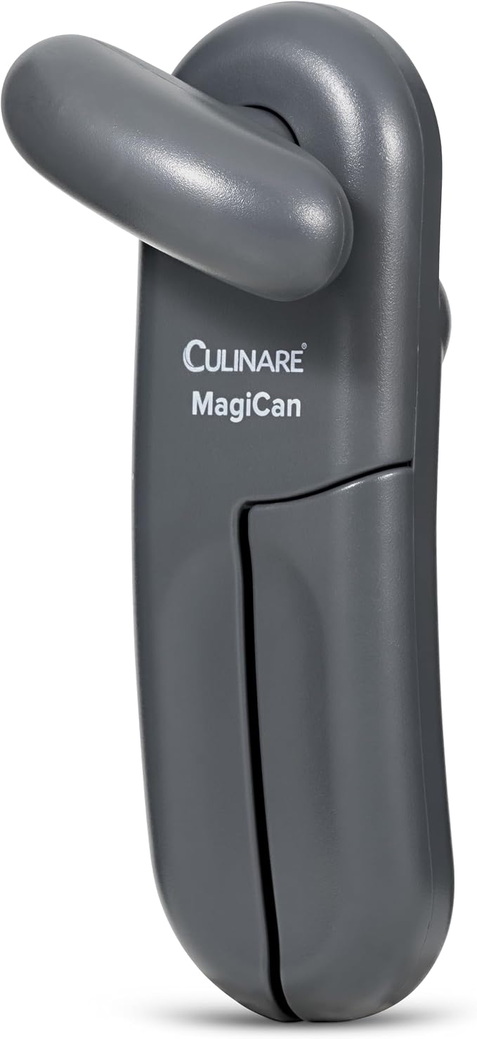 Culinare MagiCan Manual Tin Opener – Stainless Steel Cutting Wheel, Ergonomic Handle for Safe, Easy Can Opening – Lightweight, No Sharp Edges, Grey – Trusted Kitchen Essential | Heavy Duty Stainless Steel Cutting Wheel Suitable For Left And Right Hande...