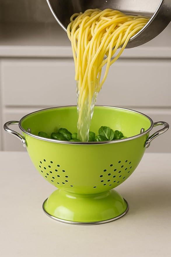 Calypso Basics by Reston Lloyd Powder Coated Enameled Colander, 3 Quart, Lemon
