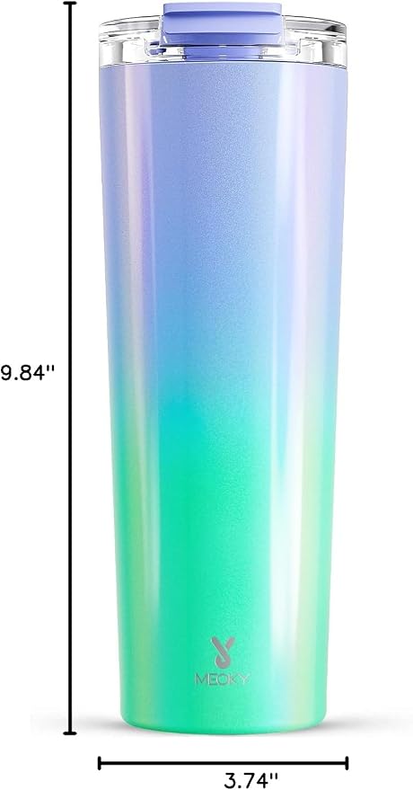 Meoky 30 oz Insulated Travel Coffee Mug: Leak Proof Lid, Fairyland | Stainless Steel Coffee Tumbler, Keeps Hot for 8 Hours or Cold for 24 Hours, Fits in Car Cup Holder, BPA Free