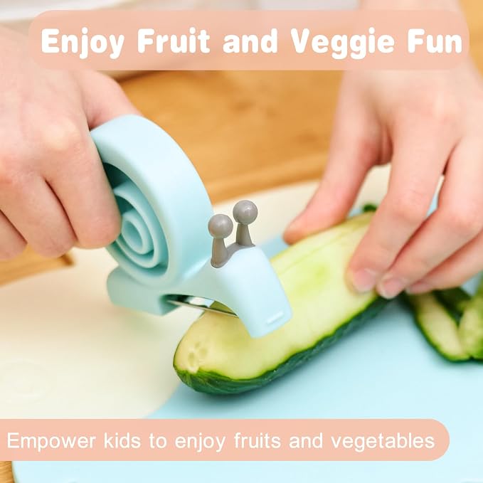 Kibbidea Vegetable Peeler, Kids Fruit Potato Peeler for Kitchen | Protective Cover, Cut-proof Glove, Kids Cooking Tools, Cute Kitchen Accessories