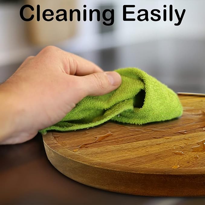 13" Acacia Wood Lazy Susan Organizer Kitchen Turntable for Cabinet Pantry Table Organization