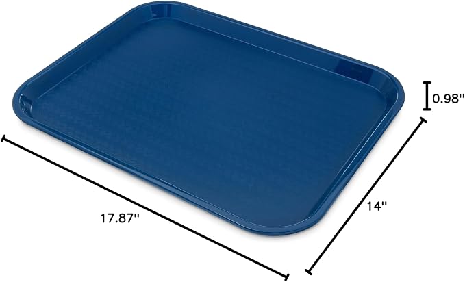 Carlisle Cafe Tray, Fast Food Restaurant Tray, 14 x 18, 1 Ct, Blue