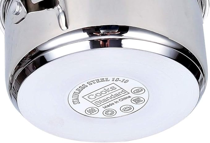 Cooks Standard Large Stainless Steel Cooking Pot - Heavy Duty Handles | 12 Quart Stainless Steel Stock Pot with Lid, Deep Big Cookware for Seafood Boils, Corn, Stews, and Large Family Gatherings