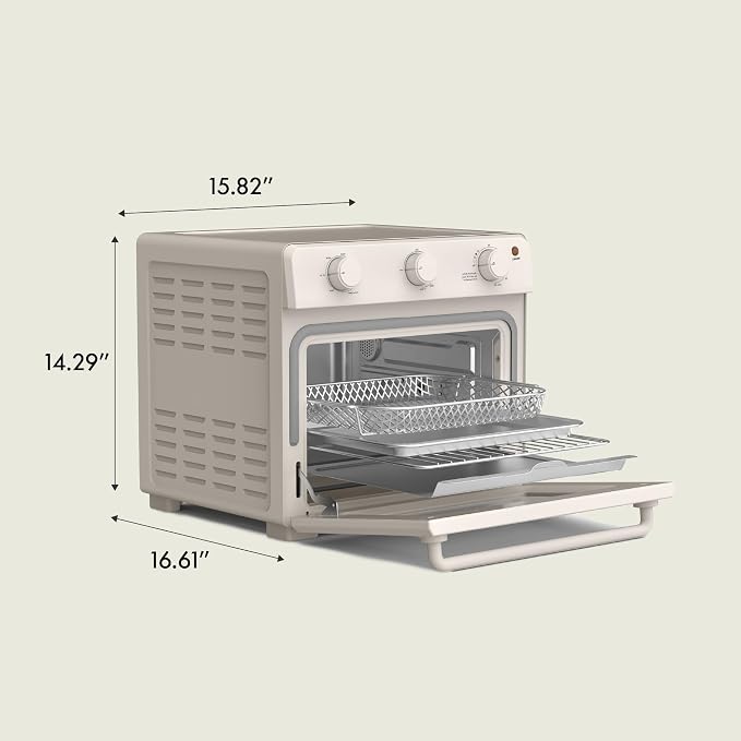 bella 6 Slice Toaster Oven With Air fryer, Oatmilk
