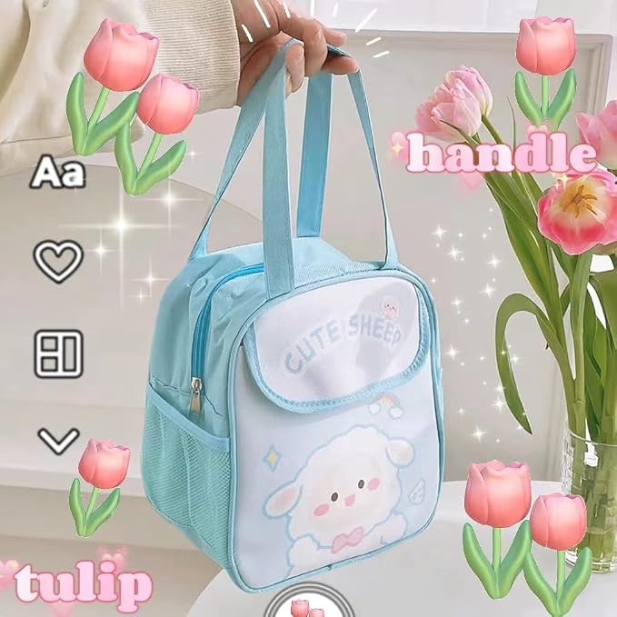 Kawaii Bento Box, Leakproof Lunch Box with Bag & Tableware