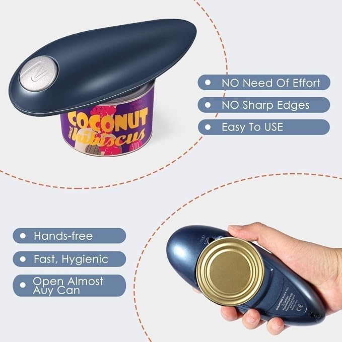One-Touch Electric Can Opener Automatic Hand Free Can Openers for Arthritis and Seniors, Safety Can Opener Smooth Edge, Best Kitchen Gadget for Restaurant Home Use