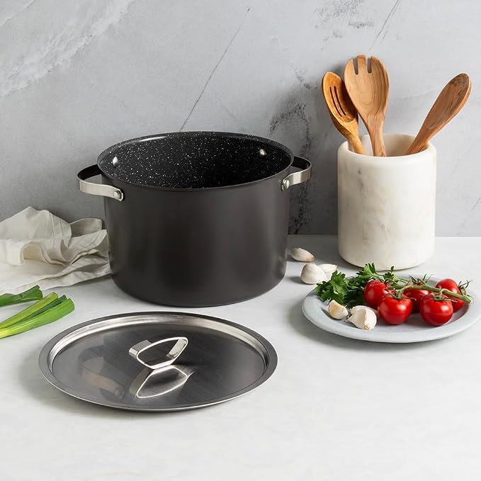 Nordic Ware Verde Ceramic Nonstick 8 Quart Stockpot with Lid